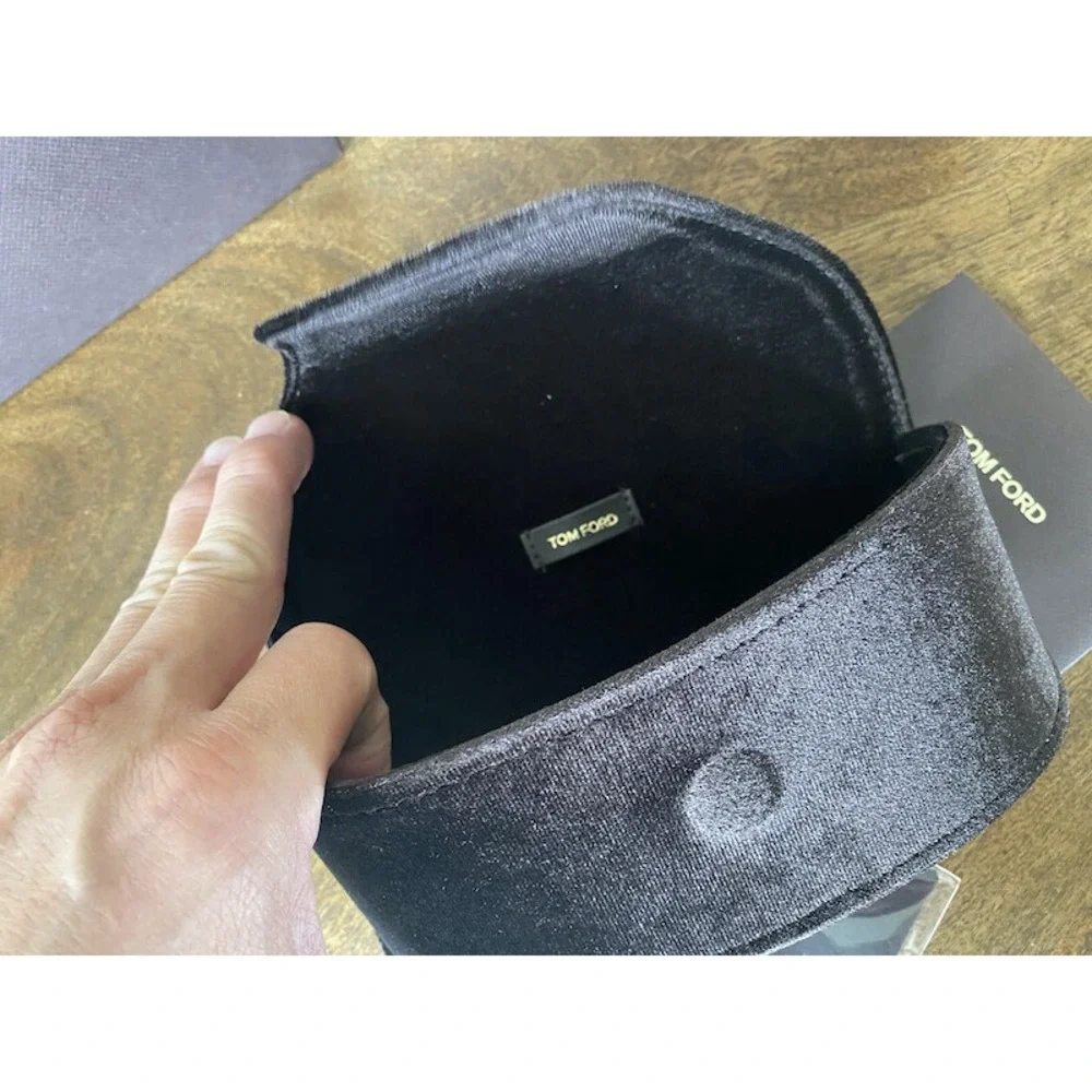Tom Ford Brown Felt Eyeglass/sunglass Case with box, New